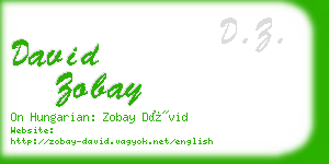 david zobay business card